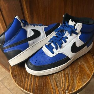 Nike Blue and Black High-Top Sneakers
